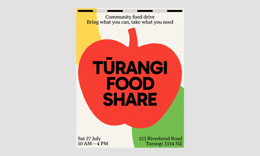 Community food drive free flyer template.