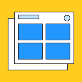 diagram with four blue rectangles in a grid