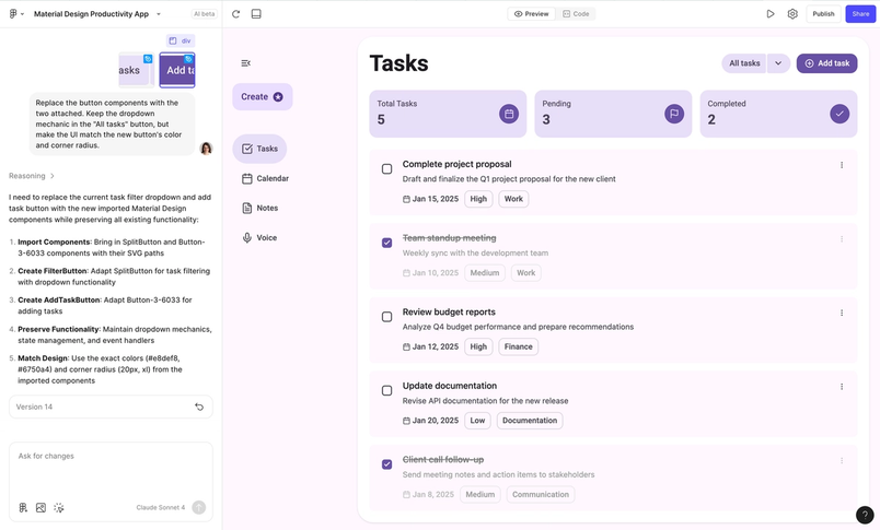 Figma Makeのスクリーンショット