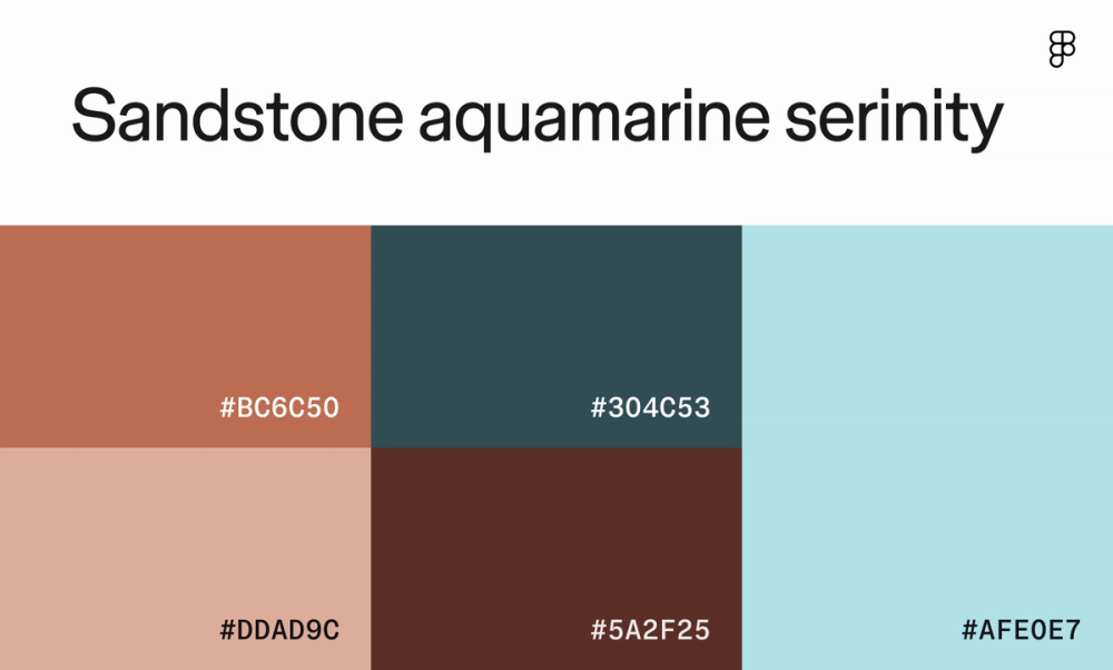 Earth color scheme with shades of blue and brown.