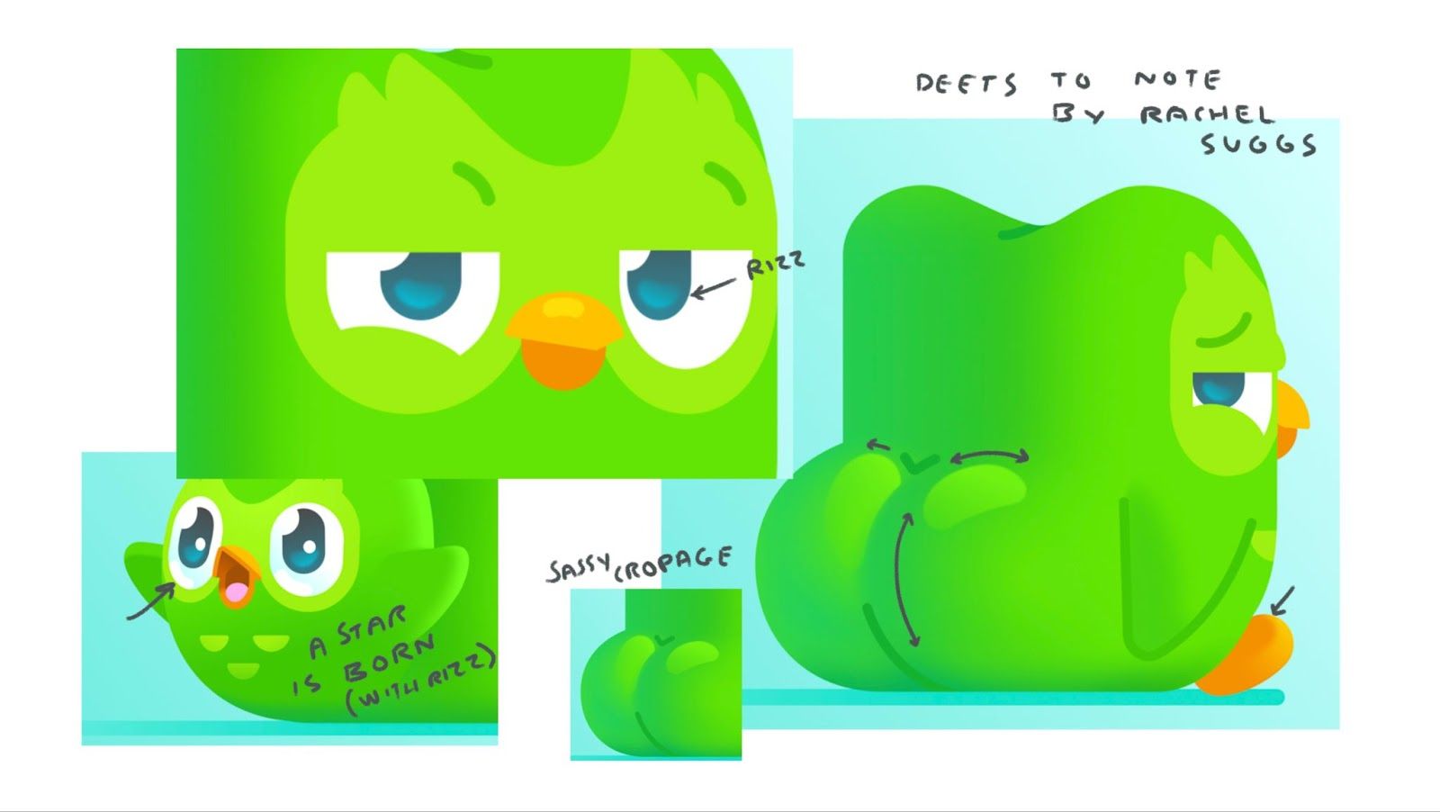 A collage shows different aspects of the final art