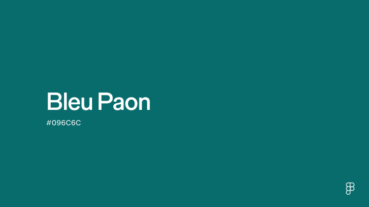 color Bleu paon