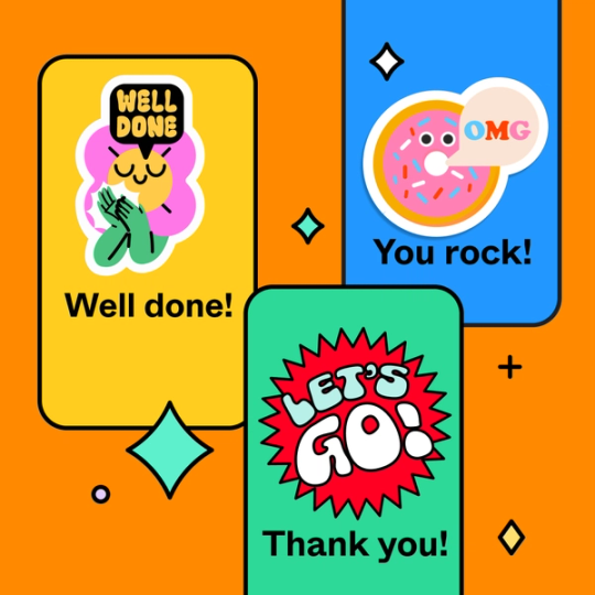 colorful kudos card examples