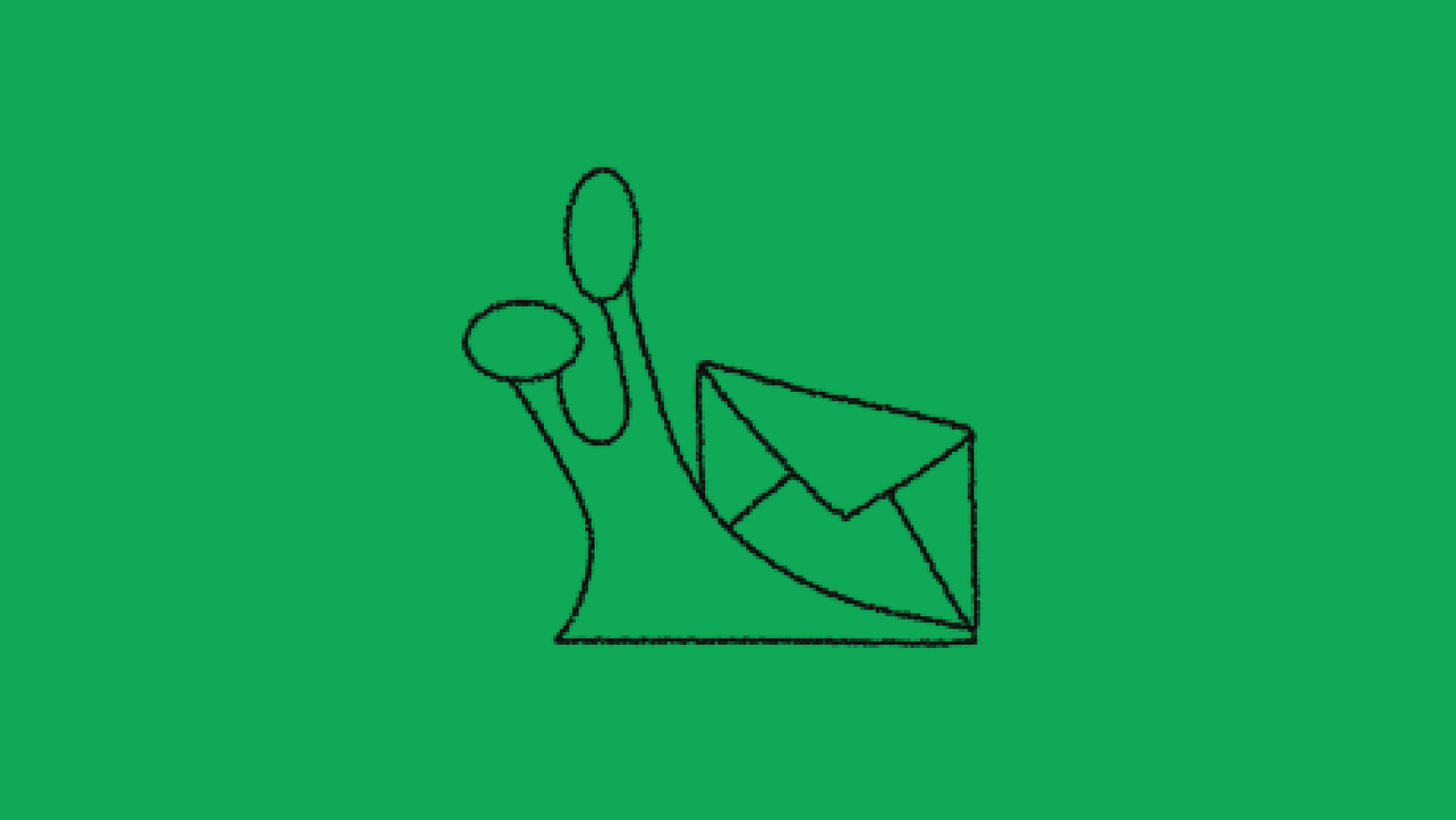 An illustration shows a snail with an envelope instead of a shell