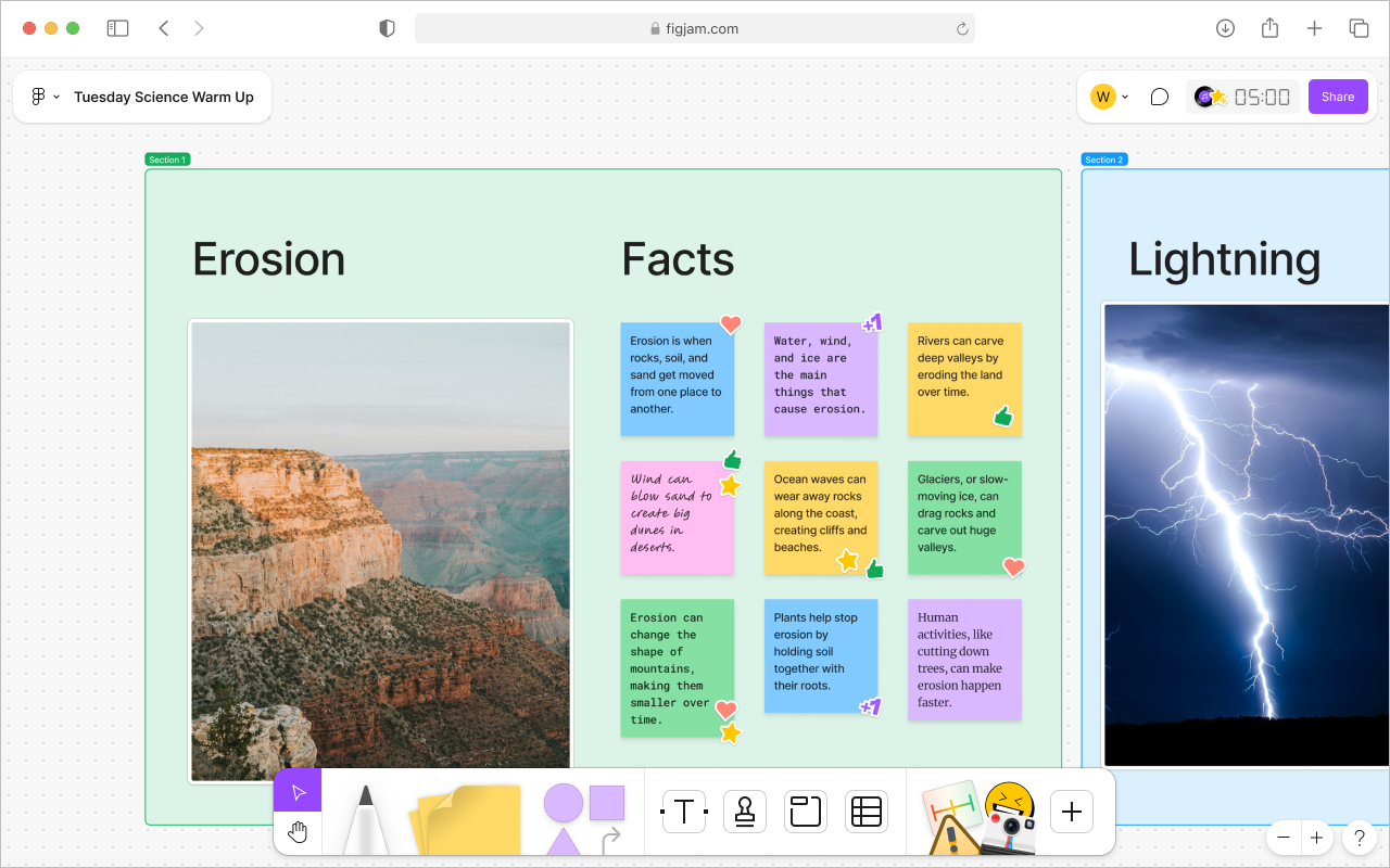 Use section in FigJam as pages