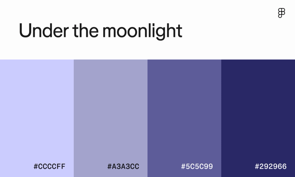 Under the moonlight color palette