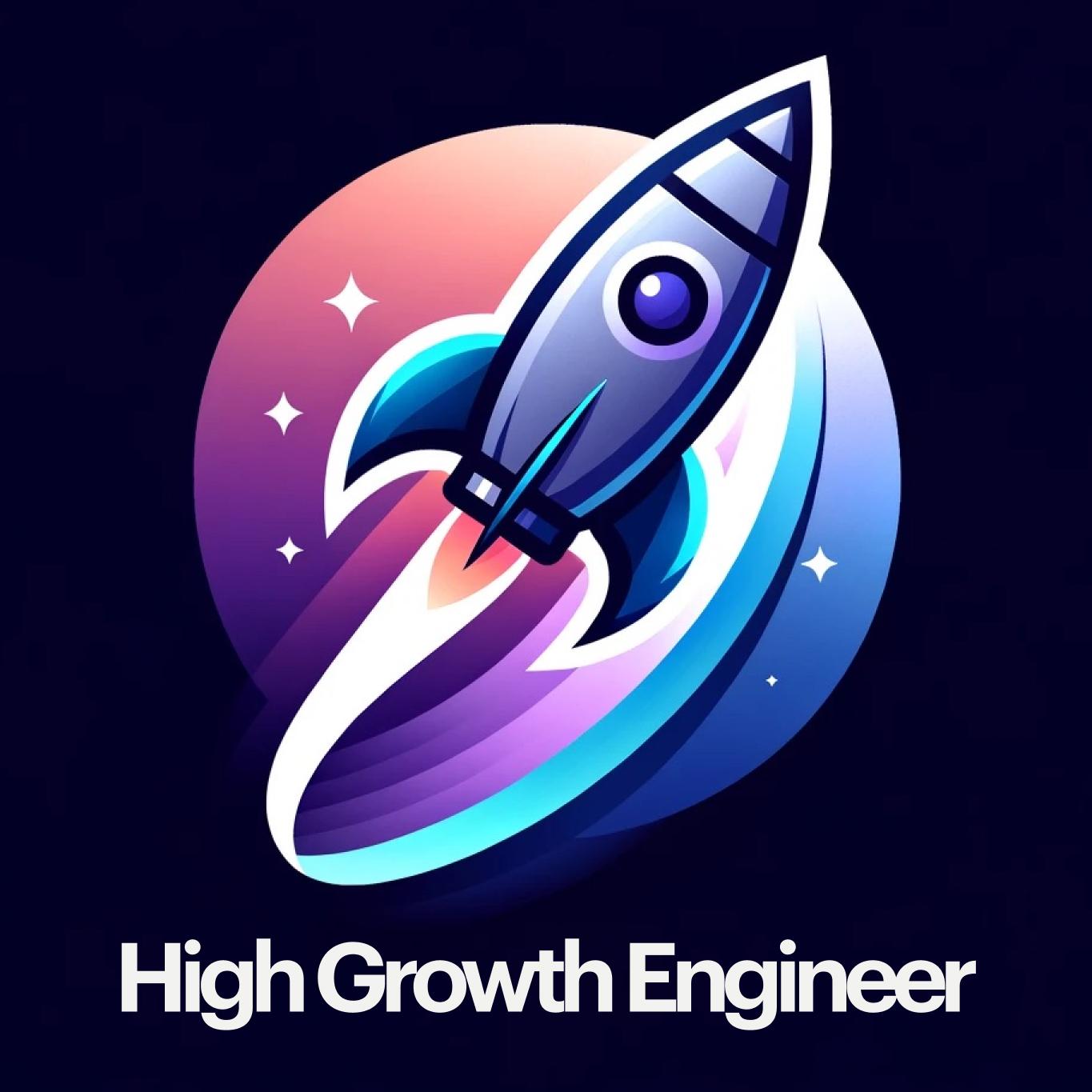 The High Growth Engineer logo, a rocket ship blasting into space.