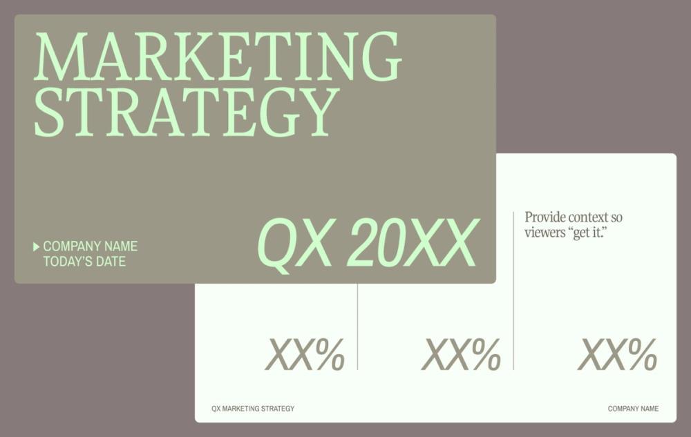 Screenshot of marketing strategy slide deck