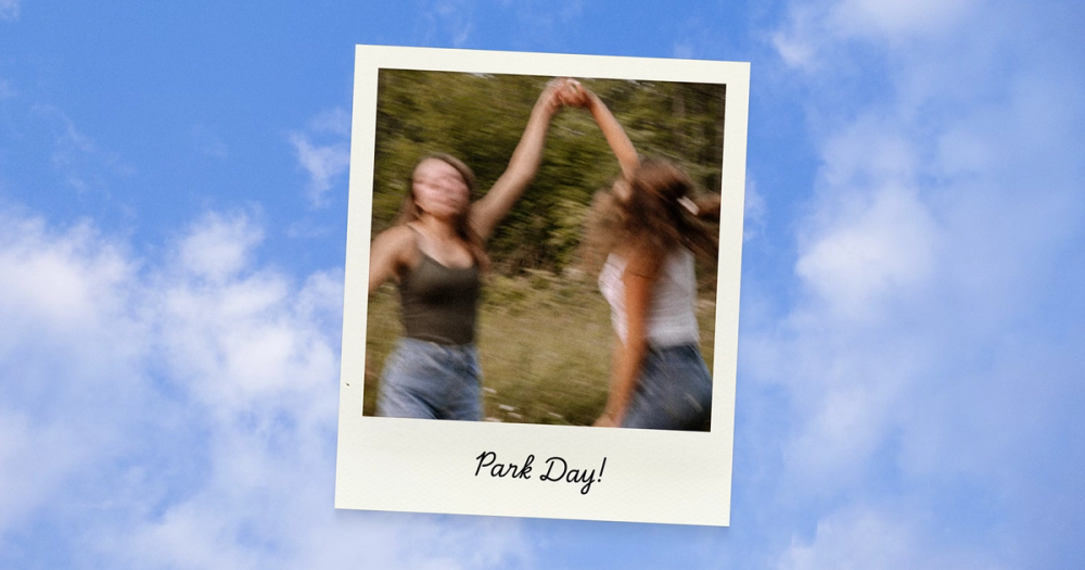 Stylized throwback photo Facebook post.