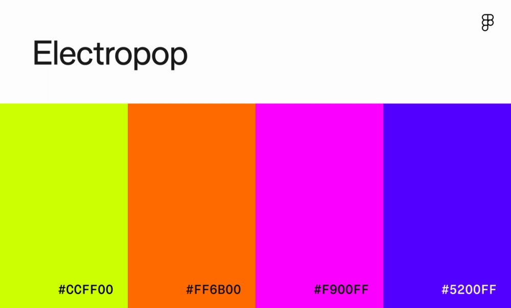 Electropop color palette