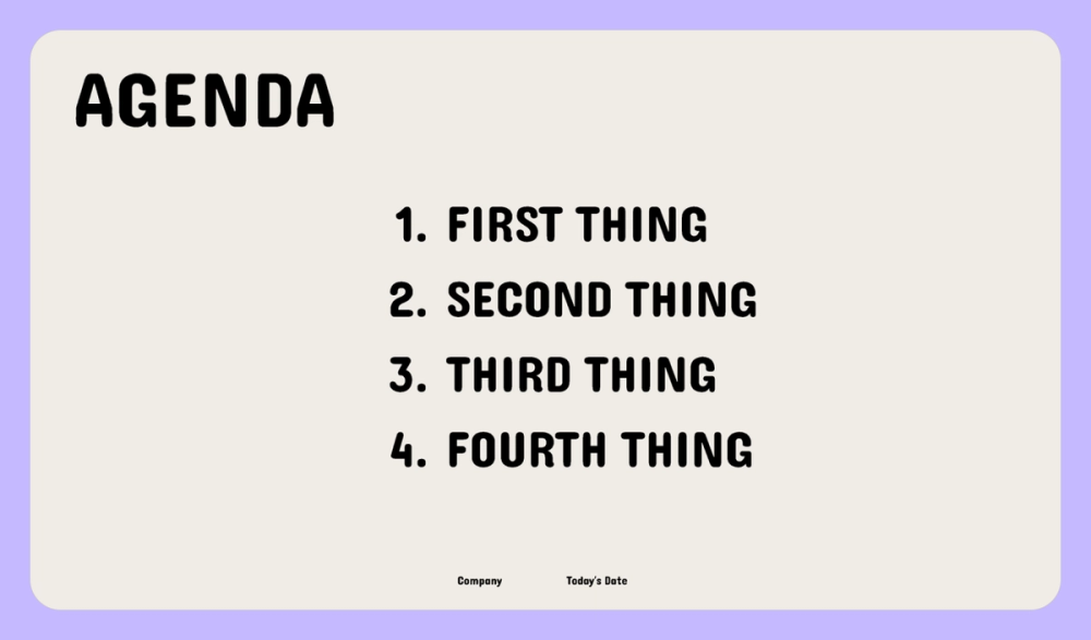 Presentation idea: make your presentation easy to follow