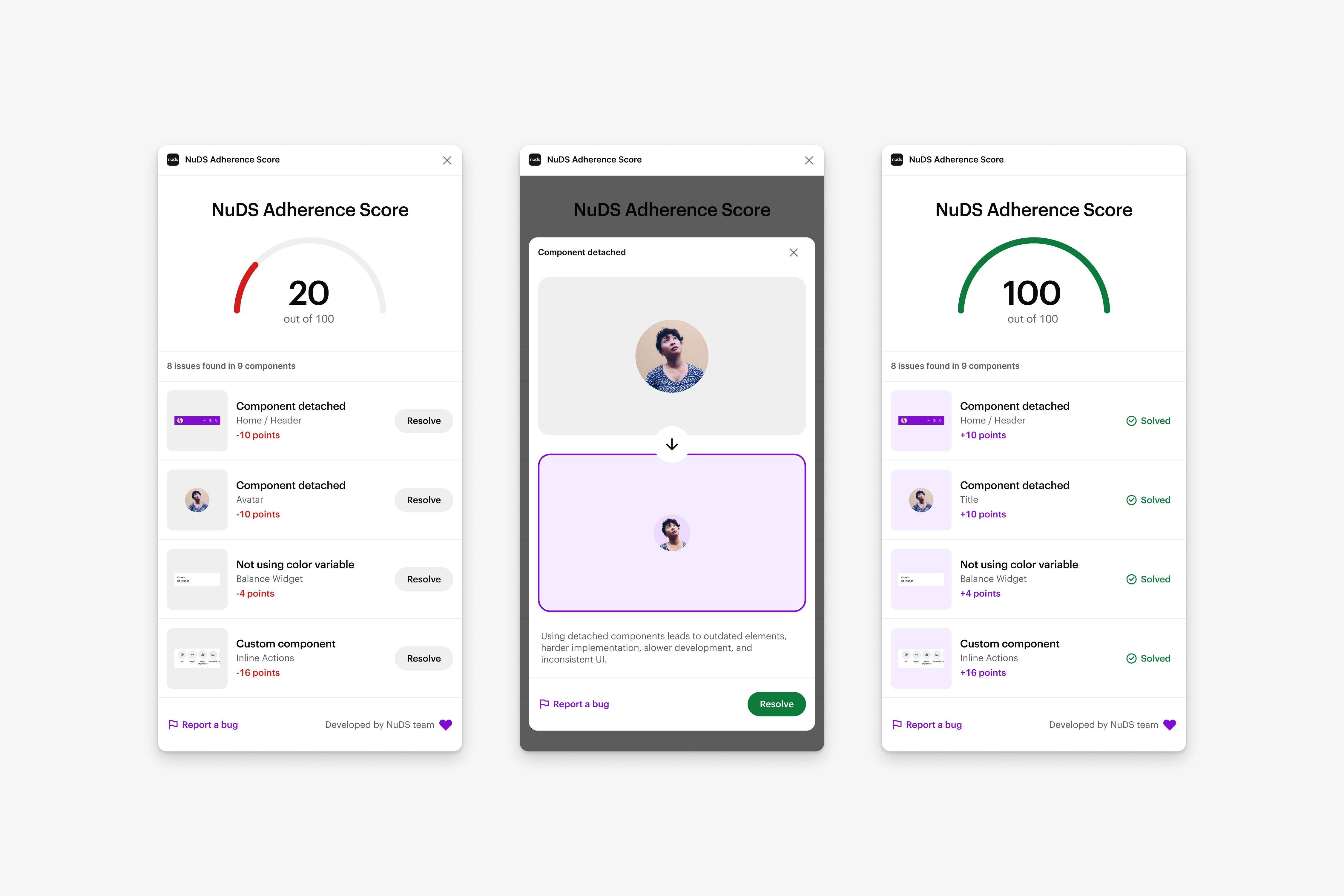Exemplo do plugin de adesão do Nubank