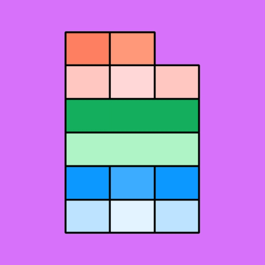 stacked colorful squares on a violet background