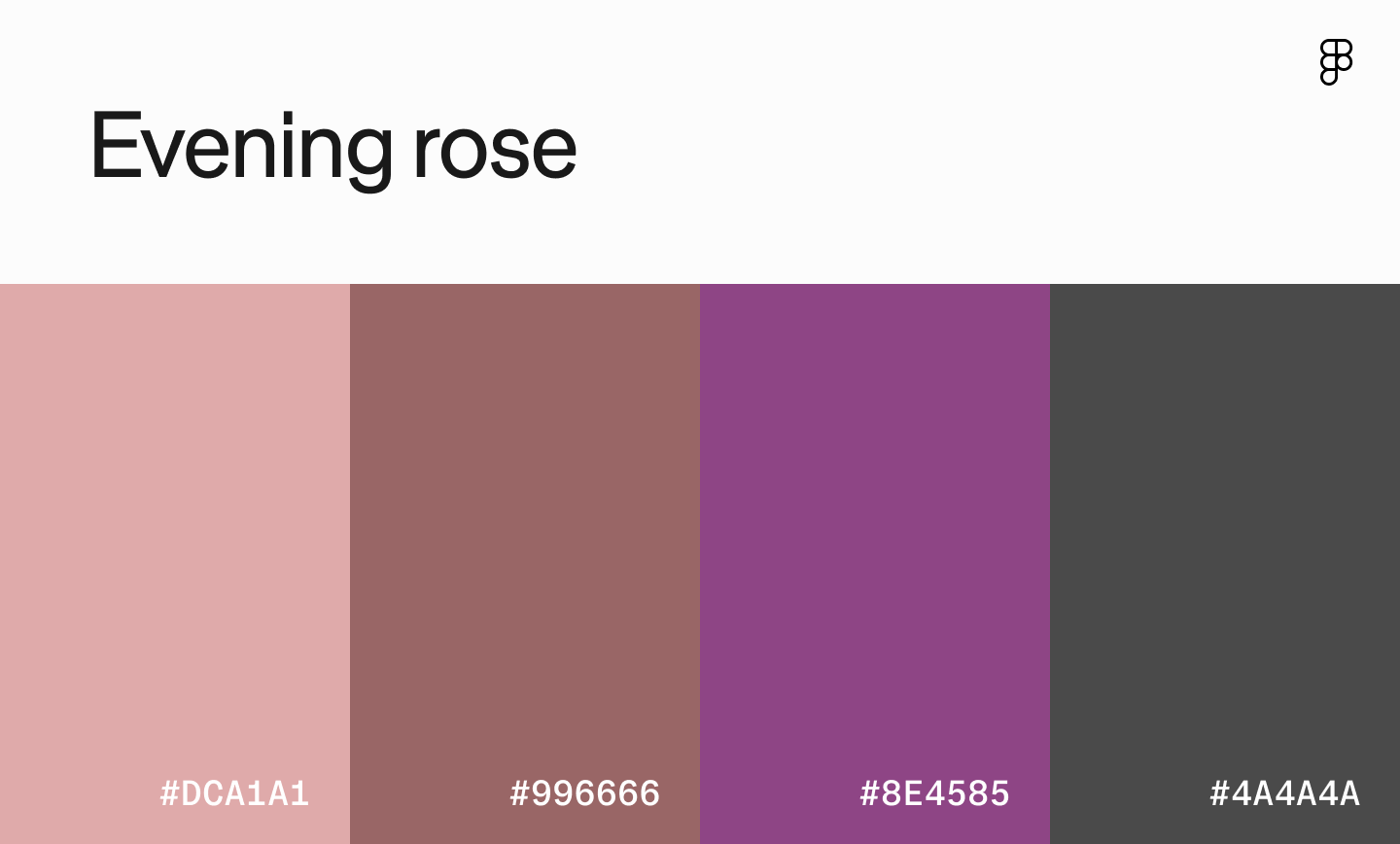 Evening rose color palette