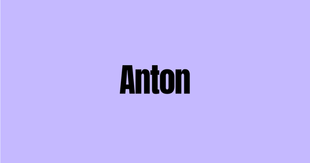 Anton as a thumbnail font