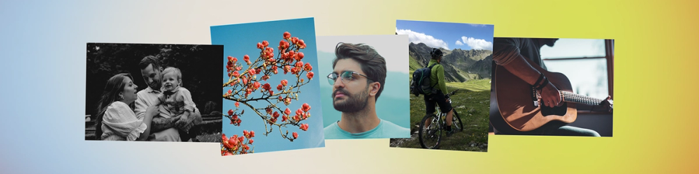 Stylized photo collage LinkedIn banner.