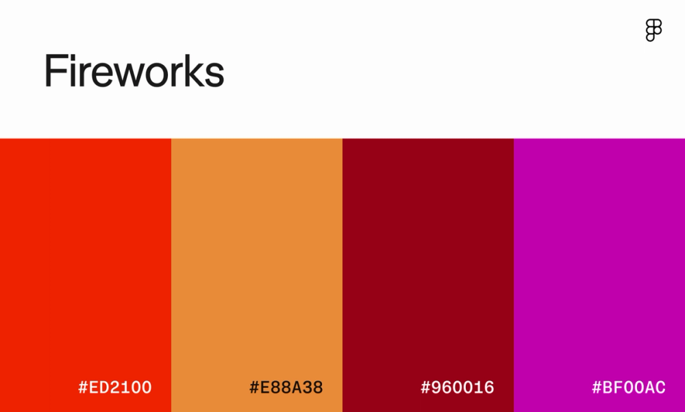 Fireworks color palette