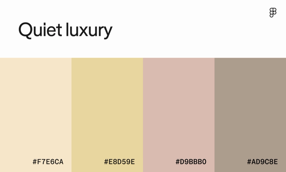 Quiet luxury color palette
