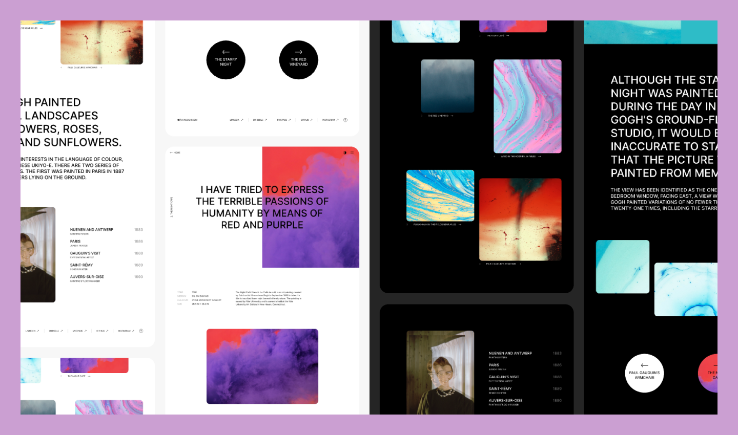 Example of visual portfolio static website.