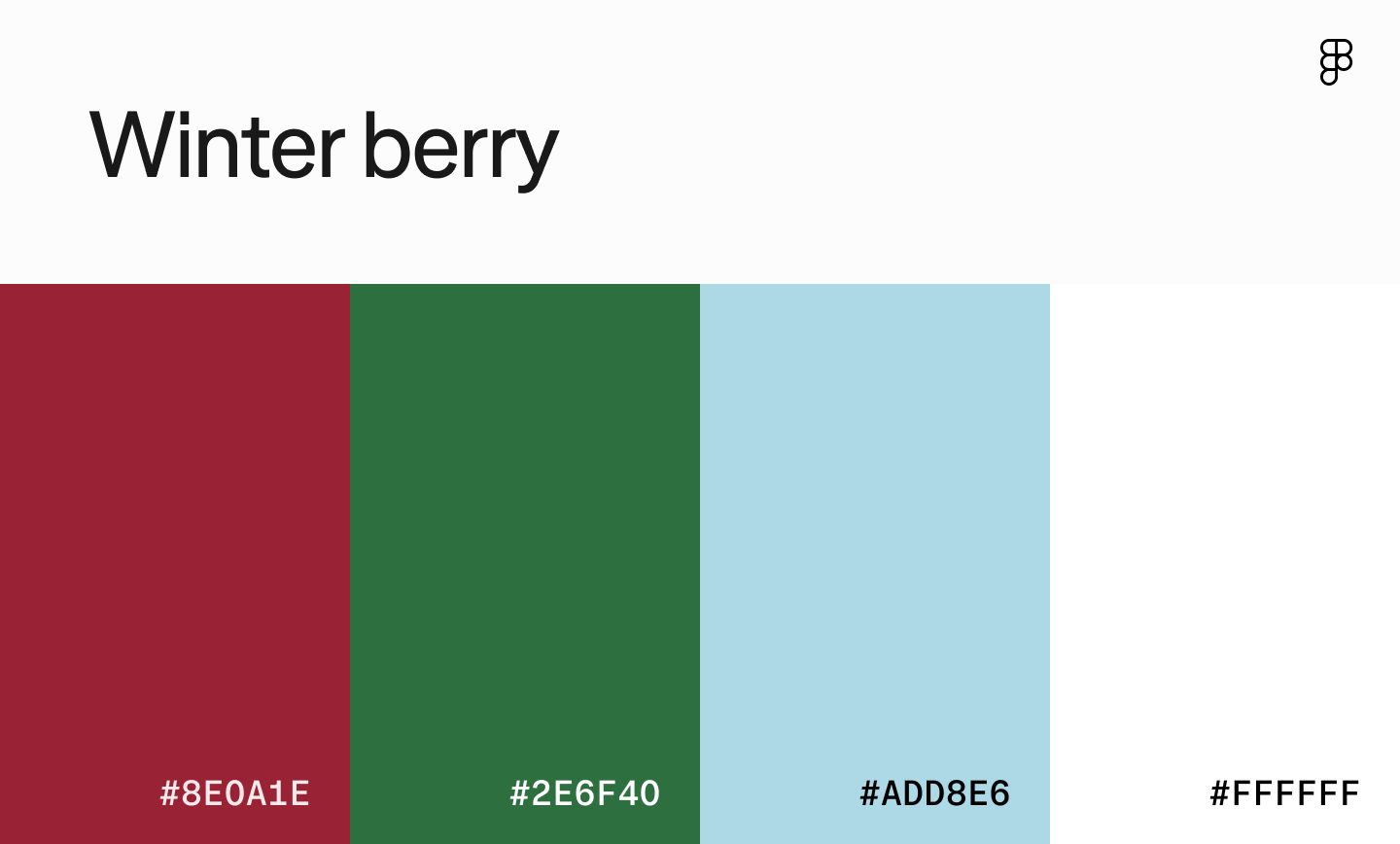 Winter berry color plaette