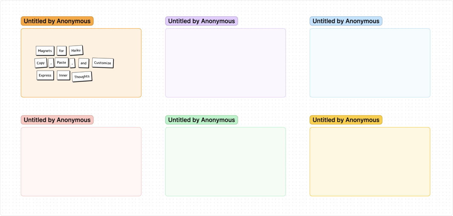 magnet poem icebreaker