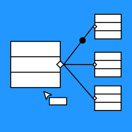 class diagram in horizontal tree chart