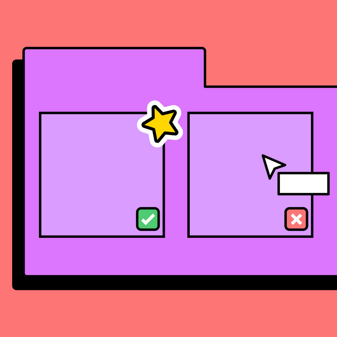 purple graphic representing a computer folder