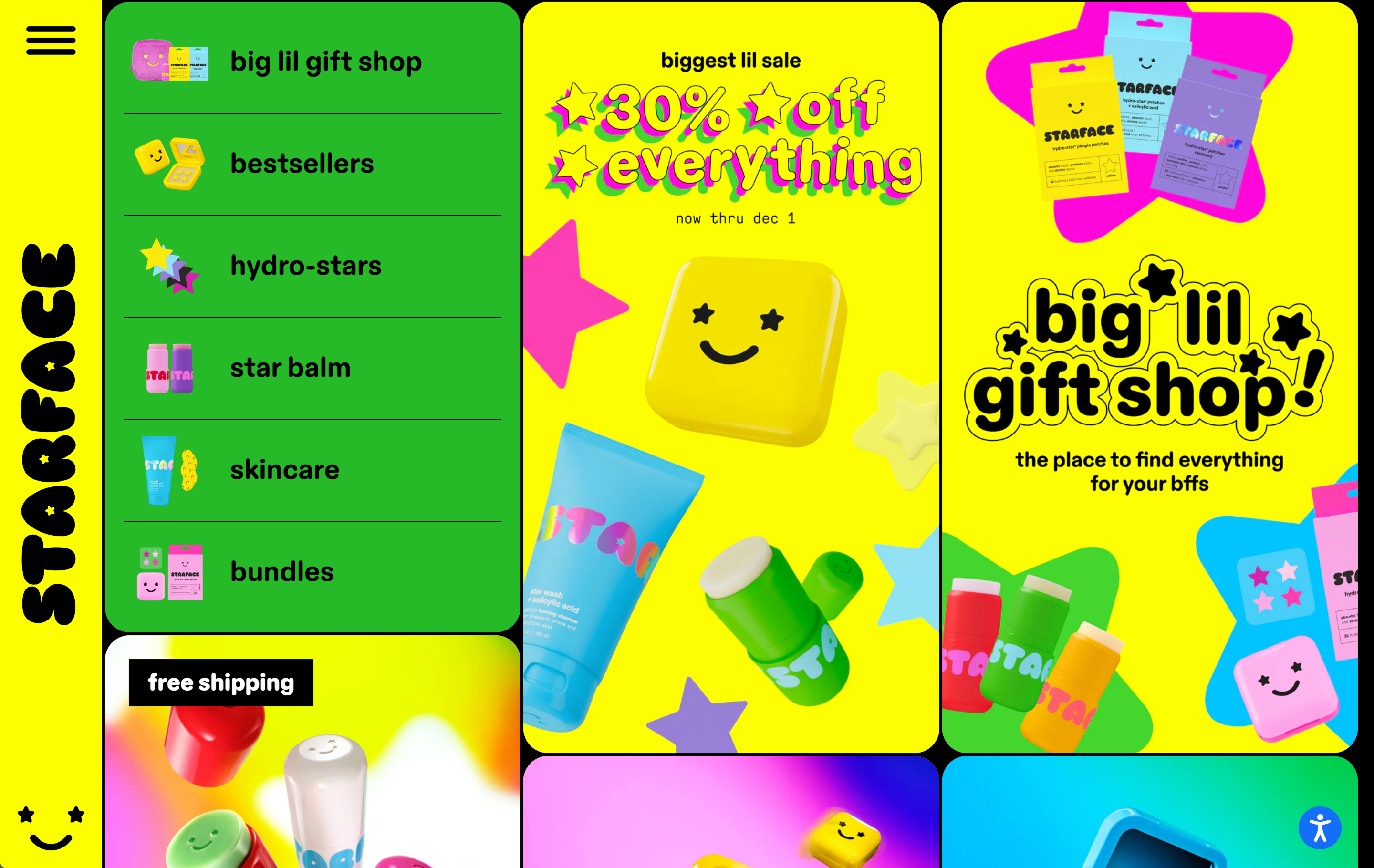 vibrant color palette web design homepage example