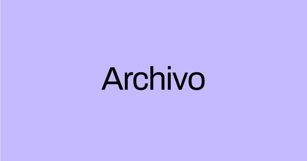 Archivo as a thumbnnail font 