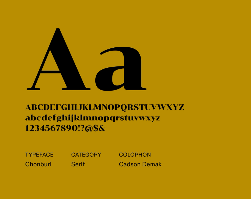 Example text showing Chonburi font.