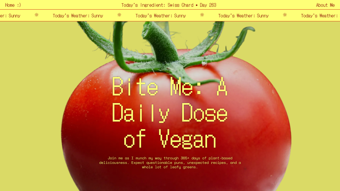 Visual essay personal website template.