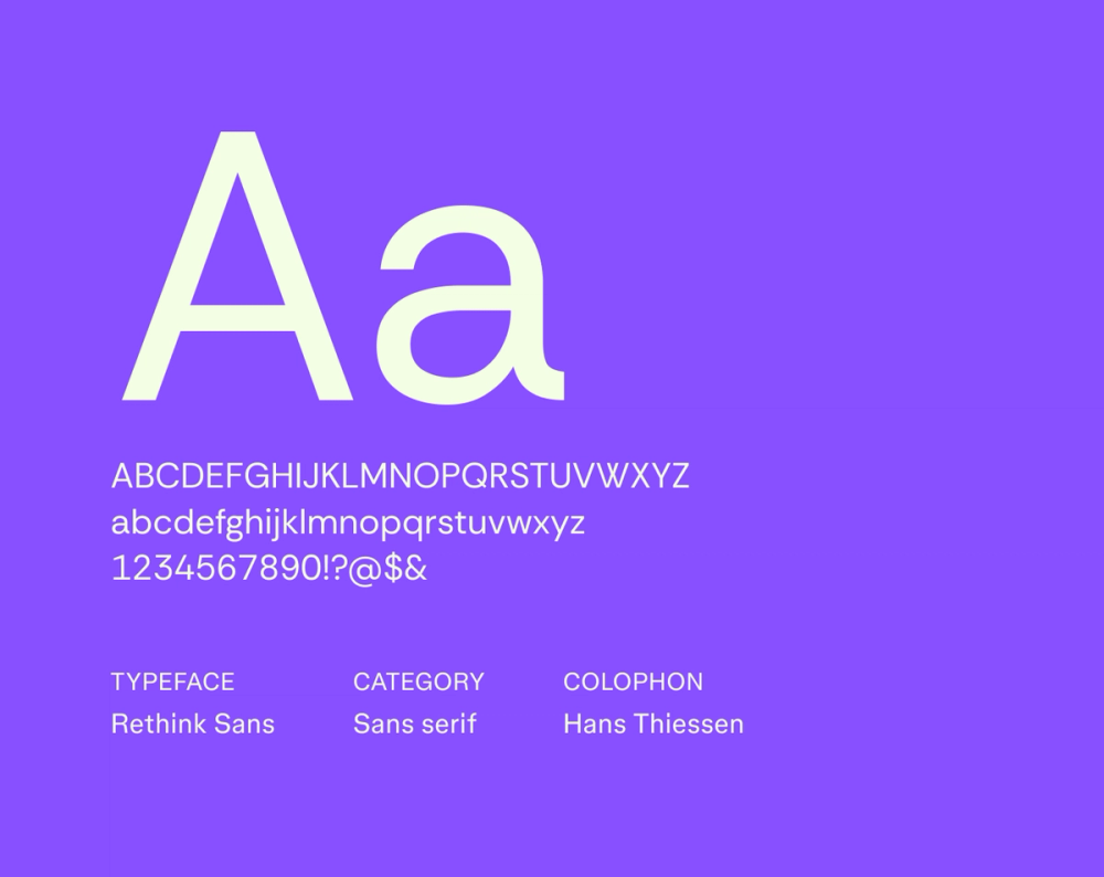 Example text showing Rethink Sans font.