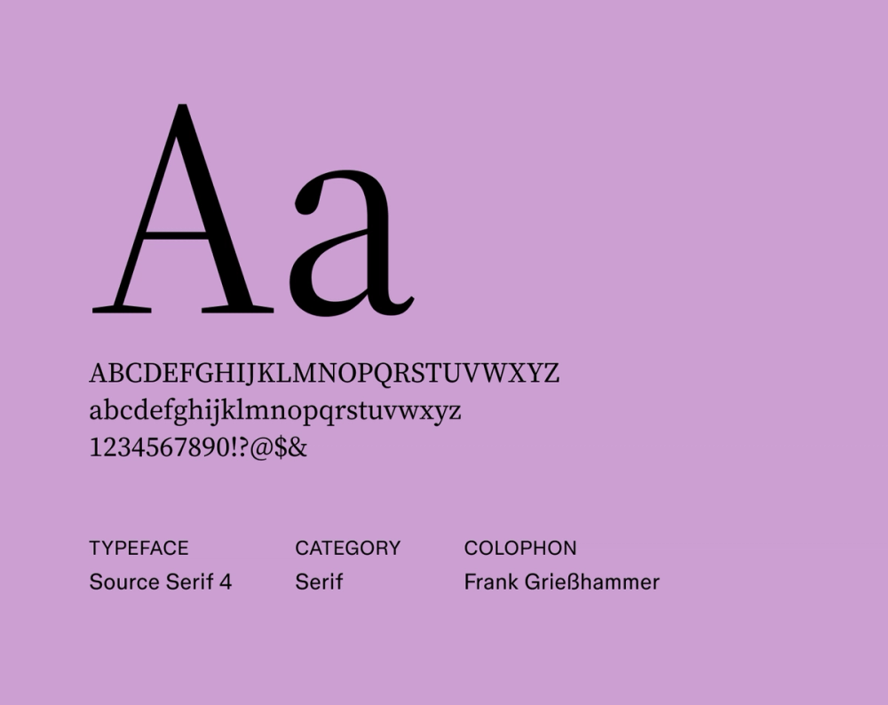 Example text showing Source Serif 4 font.