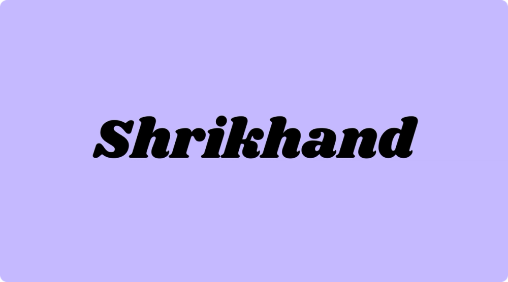 Font Shrikhand per il design di loghi