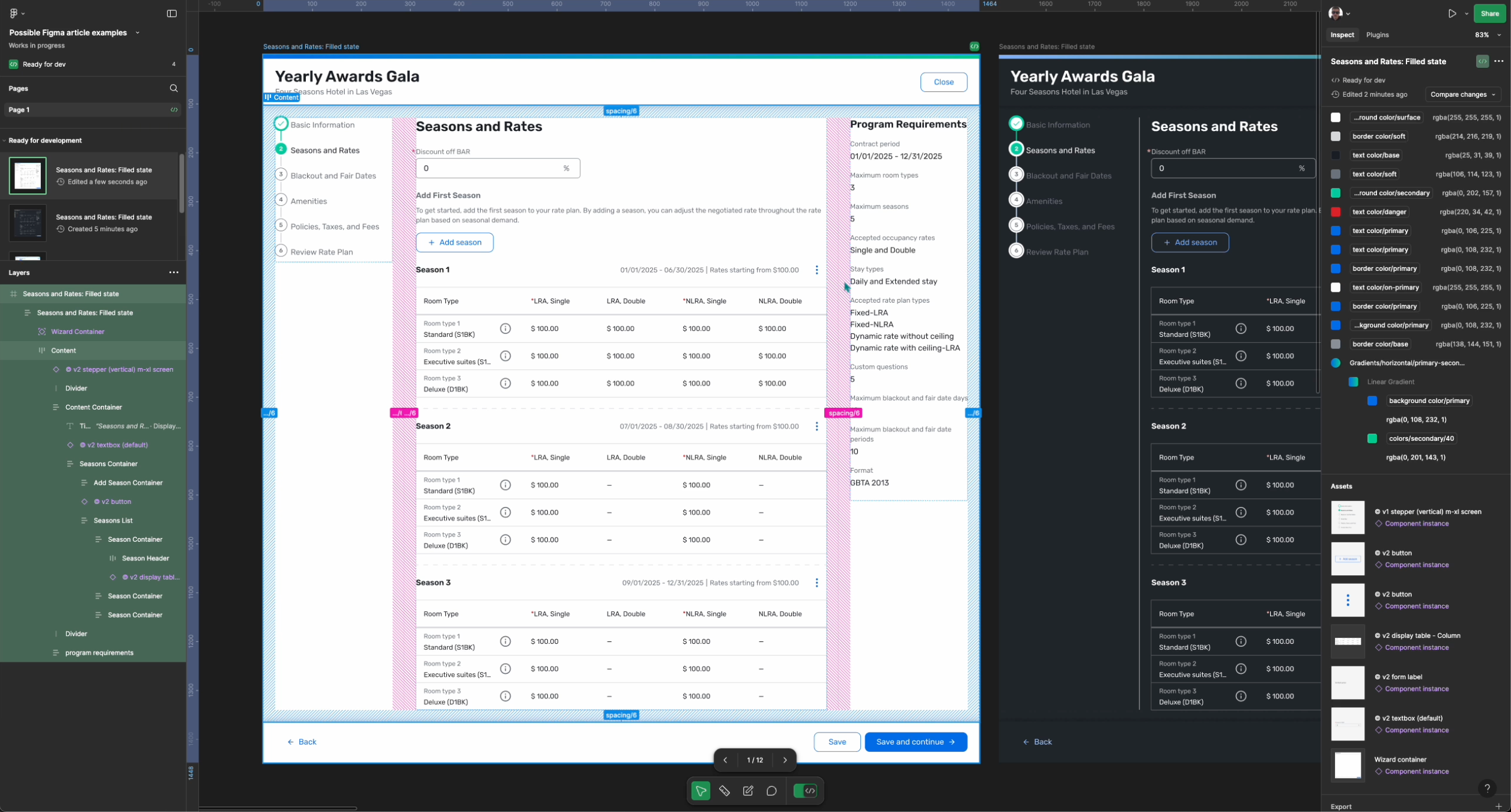 Figma interface showing how cvent uses Dev Mode