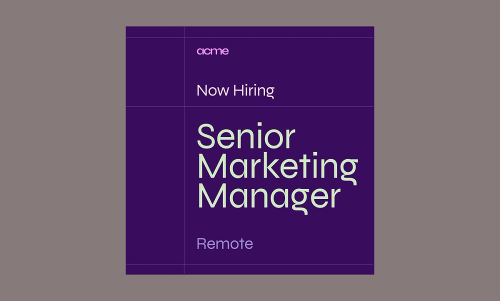 Stylized position hiring LinkedIn post.