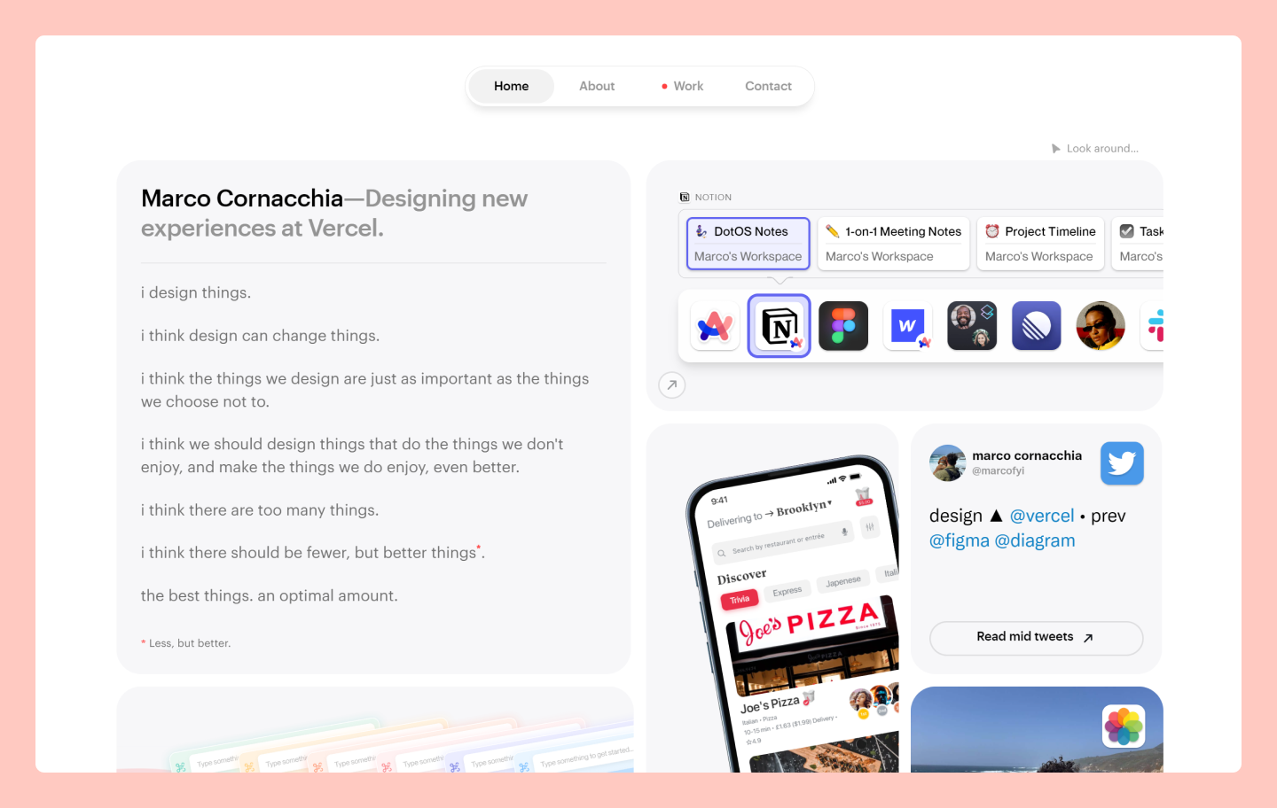Marco Cornacchia’s portfolio website