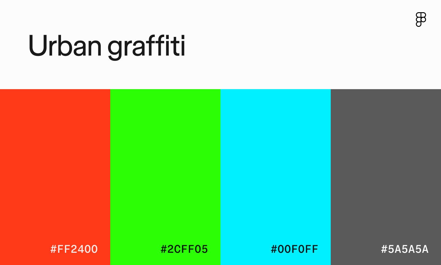 Urban graffiti color palette