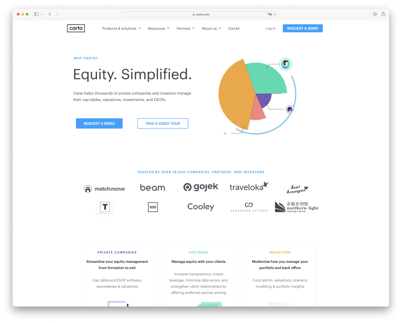 Homepage before the rebrand