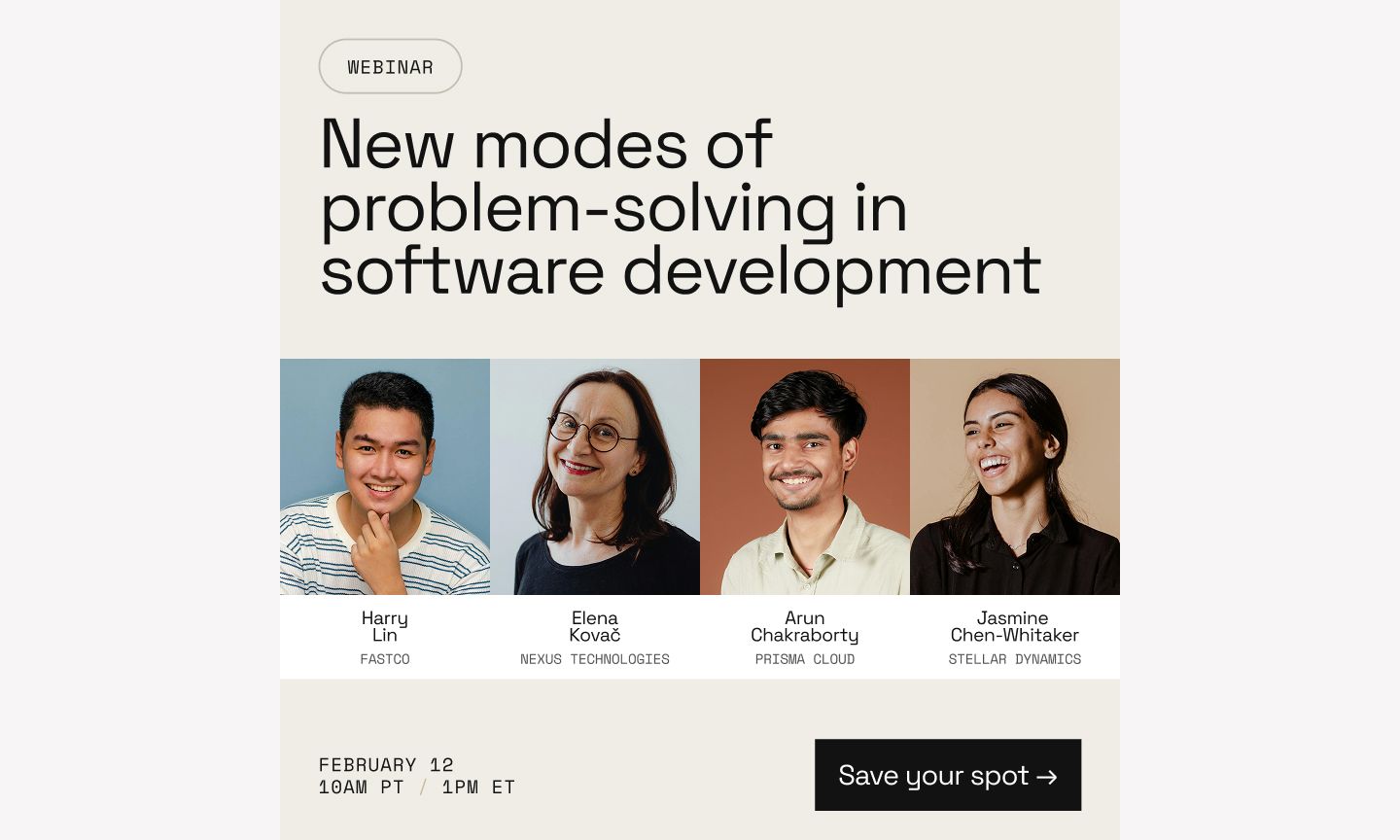 Figma’s warm webinar Instagram ad template.