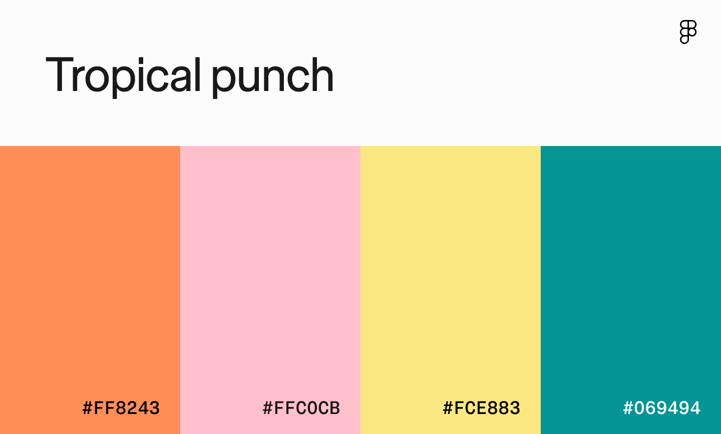Tropical punch color palette