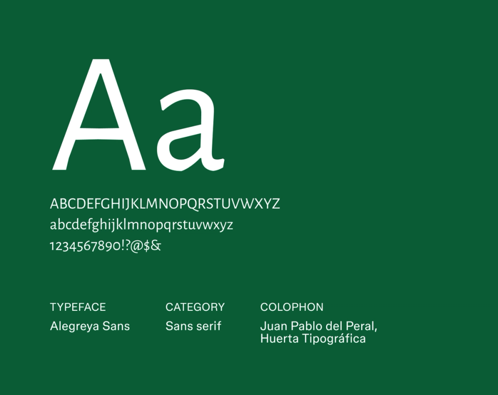 Alegreya Sans resume font example.