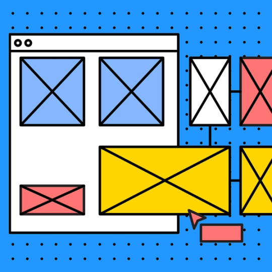 placeholder boxes that are color coded