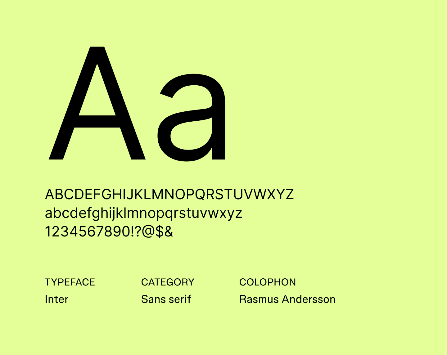 Example text using the sans serif font Inter.