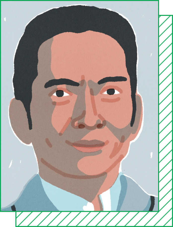 Illustrated portrait of John Maeda