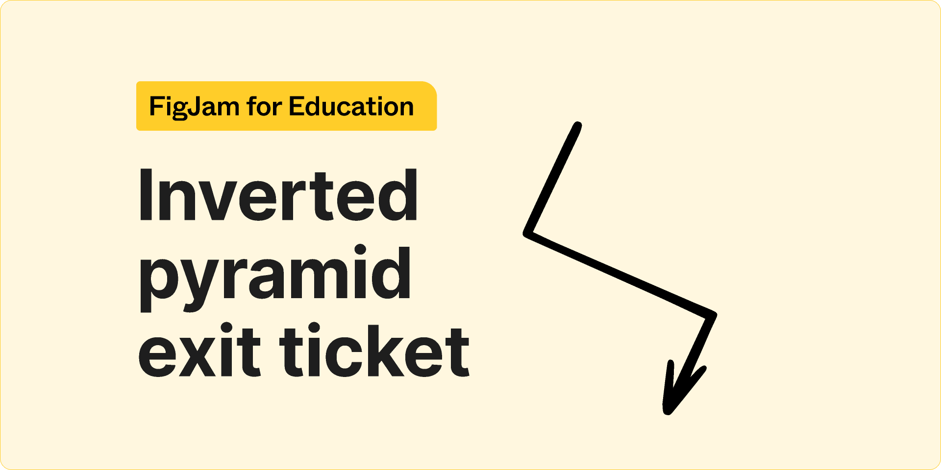 Inverted pyramid exit ticket