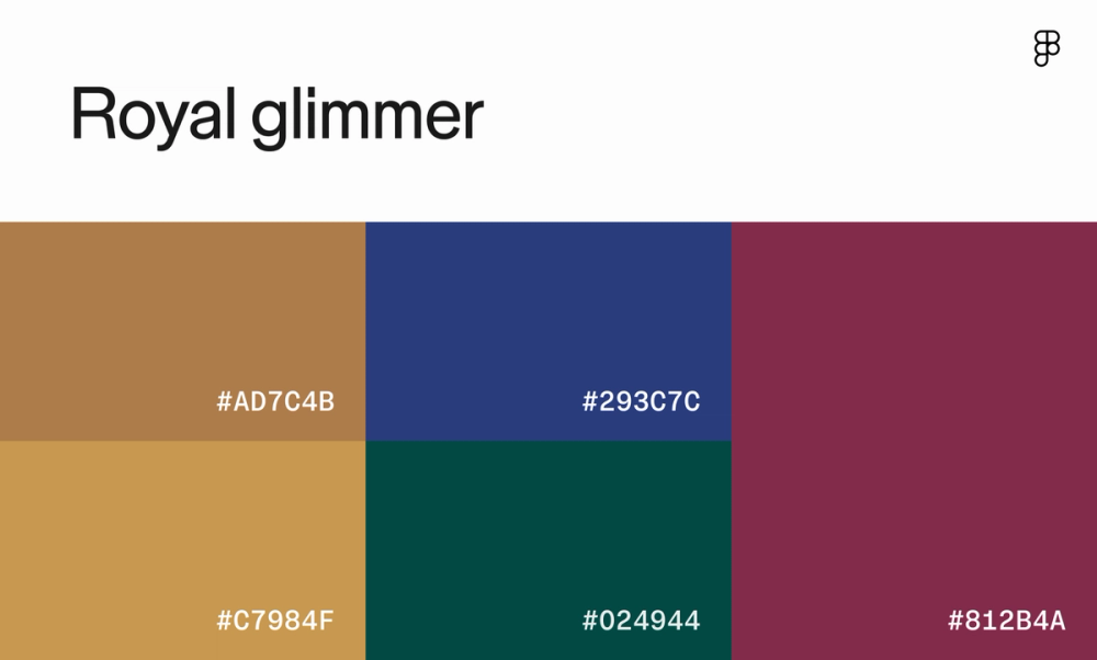 Color scheme for websites with deep jewel tone.