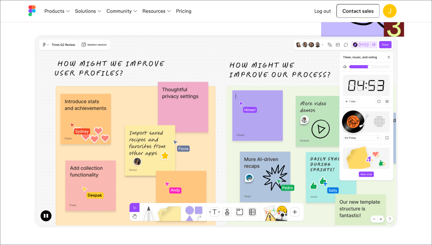 FigJam’s workflow template, which visualizes the process into four phases.
