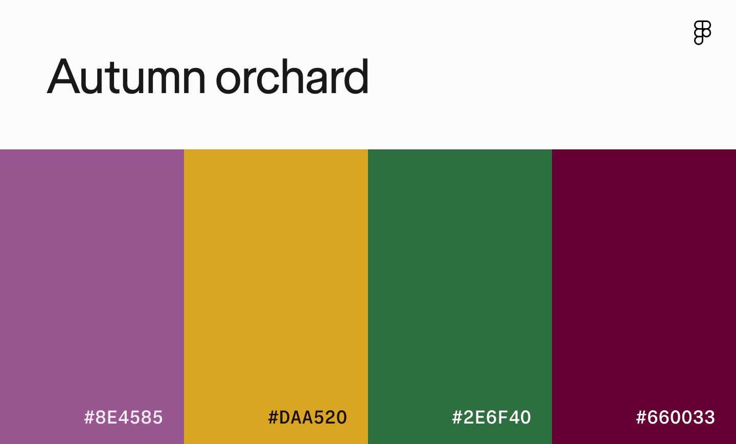 Autumn orchard color palette