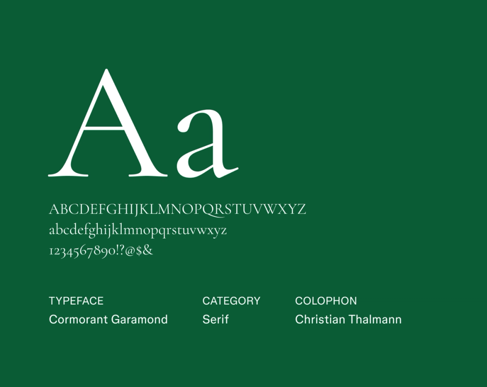 Cormorant Garamond resume font example.